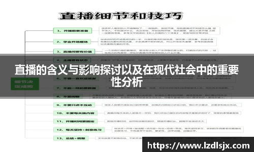 直播的含义与影响探讨以及在现代社会中的重要性分析